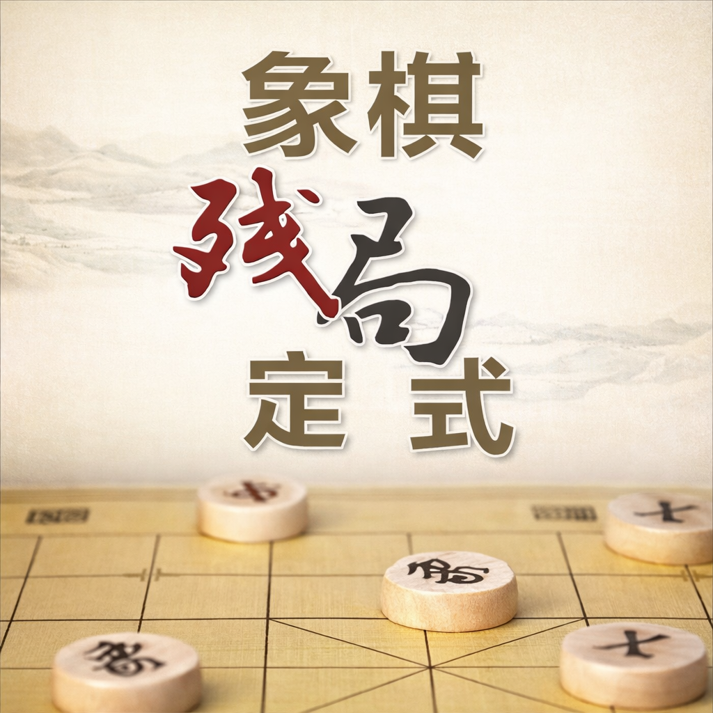 基础残局定式图示，如单马胜孤将、单车胜双士等，展示关键的卡位和帅位配合